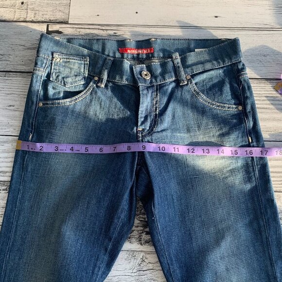 Miss 60 Junior Low Rise Embellished Medium Wash Y2K Jeans NWT - Picture 9 of 15